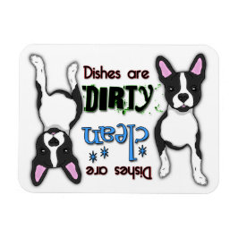 Boston Terrier Rechthoek Vaatwasser Magneet