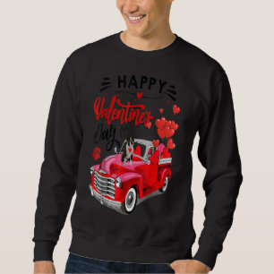 Boston Terrier Red Truck Valentijnsdag Funny Dog Trui