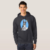 Boston Terrier Reindeer Hoodie (Voorkant volledig)