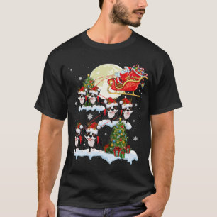 Boston Terrier Reindeer Kerstkerstkerstkersthonden T-shirt