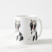 Boston Terrier Reindeer Koffiemok (Voorkant rechts)