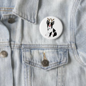 Boston Terrier Reindeer Ronde Button 5,7 Cm (In situ)