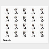 Boston Terrier Reindeer Ronde Sticker (Vel)