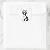 Boston Terrier Reindeer Ronde Sticker (Tas)