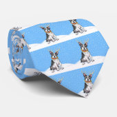 Boston Terrier Reindeer Stropdas (Opgerold)