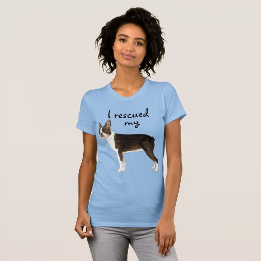 Boston Terrier Rescue T-Shirt (Voorkant volledig)