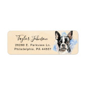 Boston Terrier Retouradreslabel Etiket (Voorkant)