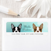 Boston Terrier Retouradreslabels Etiket (Insitu)