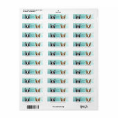 Boston Terrier Retouradreslabels Etiket (Full Sheet)