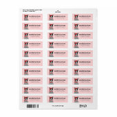 Boston Terrier retouradreslabels Etiket (Full Sheet)