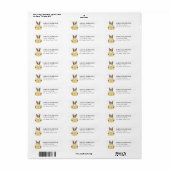 Boston Terrier retouradreslabels Etiket (Full Sheet)