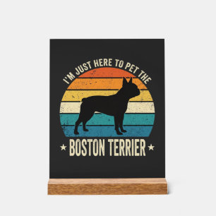 Boston Terrier Retro Hondenliefhebber Grafisch_1 Acryl Bord