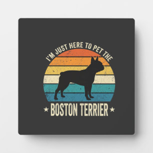 Boston Terrier Retro Hondenliefhebber Grafisch_1 Fotoplaat