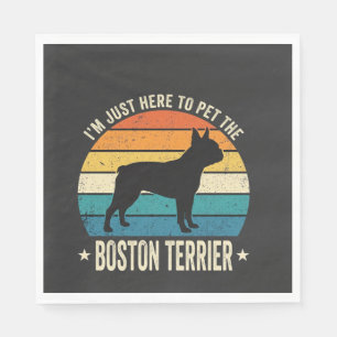 Boston Terrier Retro Hondenliefhebber Grafisch_1 Servet