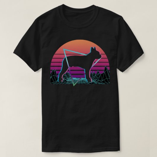 Boston Terrier Retro Premium T-shirt (Design voorkant)