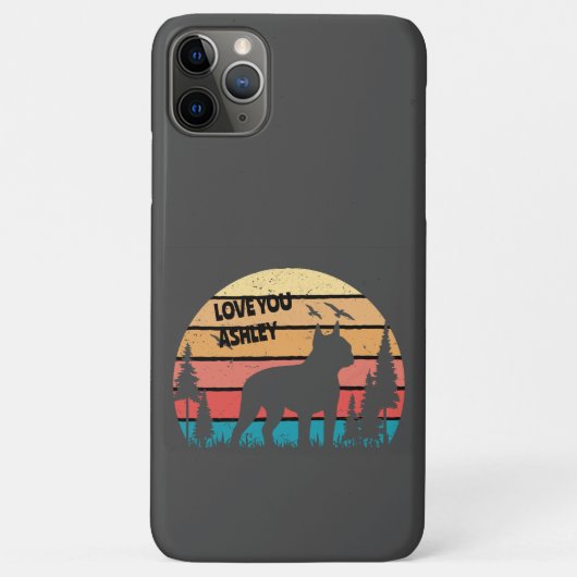  Boston Terrier Retro Sun Cool Hondenliefhebber Case-Mate iPhone Case (Achterkant)