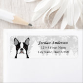 Boston Terrier Return-adreslabels Etiket (Insitu)