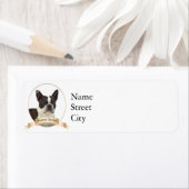 Boston Terrier Return-adreslabels Etiket (Insitu)