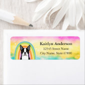 Boston Terrier Return-adreslabels Etiket (Insitu)