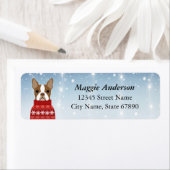 Boston Terrier Return-adreslabels Etiket (Insitu)