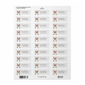 Boston Terrier Return-adreslabels Etiket (Full Sheet)
