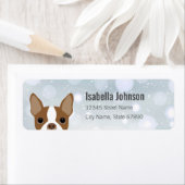 Boston Terrier Return-adreslabels Etiket (Insitu)