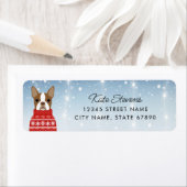 Boston Terrier Return-adreslabels Etiket (Insitu)