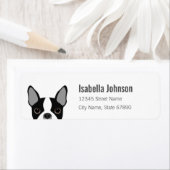 Boston Terrier Return-adreslabels Etiket (Insitu)