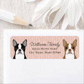 Boston Terrier Return-adreslabels Etiket (Insitu)