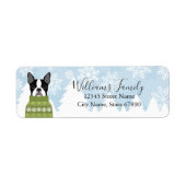 Boston Terrier Return-adreslabels Etiket (Voorkant)