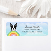 Boston Terrier Return-adreslabels Etiket (Insitu)