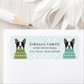 Boston Terrier Return-adreslabels Etiket (Insitu)