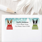 Boston Terrier Return-adreslabels Etiket (Insitu)