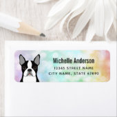 Boston Terrier Return-adreslabels Etiket (Insitu)