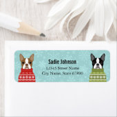 Boston Terrier Return-adreslabels Etiket (Insitu)