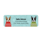 Boston Terrier Return-adreslabels Etiket (Voorkant)