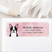 Boston Terrier Return-adreslabels Etiket (Insitu)