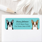 Boston Terrier Return-adreslabels Etiket (Insitu)