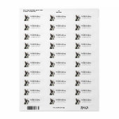 Boston Terrier Return-adreslabels Etiket (Full Sheet)