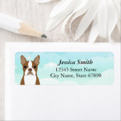 Boston Terrier Return-adreslabels Etiket (Insitu)