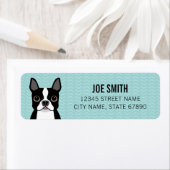 Boston Terrier Return-adreslabels Etiket (Insitu)