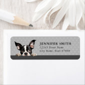 Boston Terrier Return-adreslabels Etiket (Insitu)