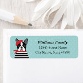 Boston Terrier Return-adreslabels Etiket (Insitu)