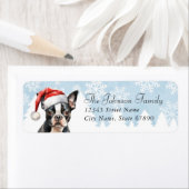 Boston Terrier Return-adreslabels Etiket (Insitu)
