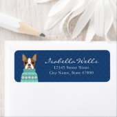 Boston Terrier Return-adreslabels Etiket (Insitu)