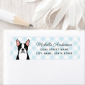 Boston Terrier Return-adreslabels Etiket (Insitu)