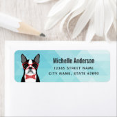 Boston Terrier Return-adreslabels Etiket (Insitu)