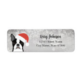 Boston Terrier Return-adreslabels Etiket (Voorkant)