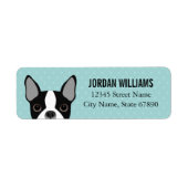 Boston Terrier Return-adreslabels Etiket (Voorkant)
