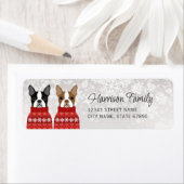 Boston Terrier Return-adreslabels Etiket (Insitu)